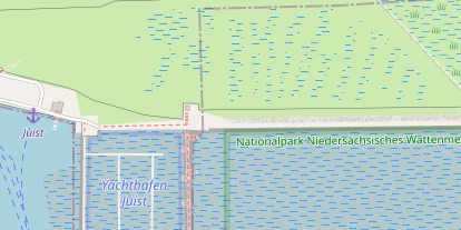 Kitespot auf Satellitenbild